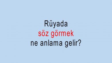 Rüyada Söz Görmek